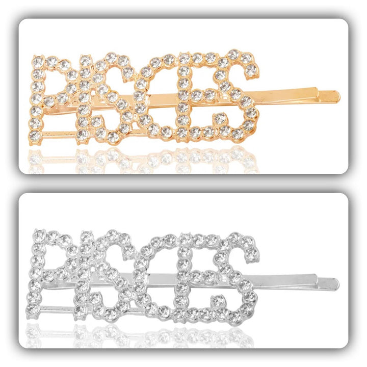 Vembley Combo Of 2 Charming Pisces Golden and Silver Hairclip For Women and Girls