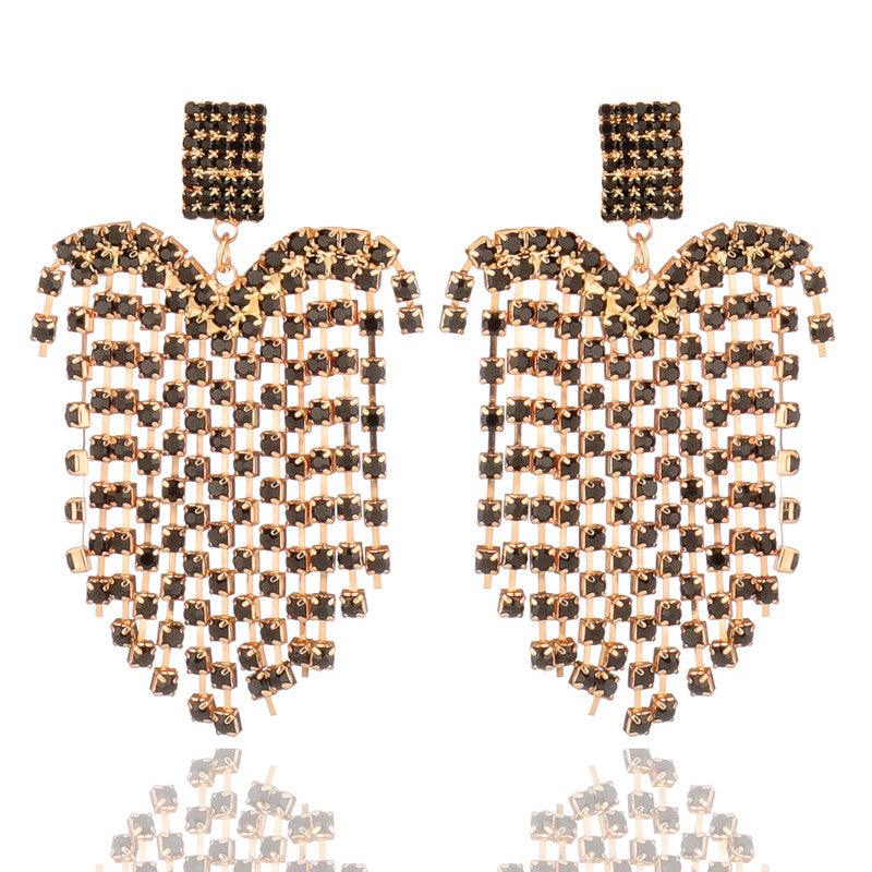 Embellished Golden Studded Chandelier Earrings For Women and Girls - Vembley
