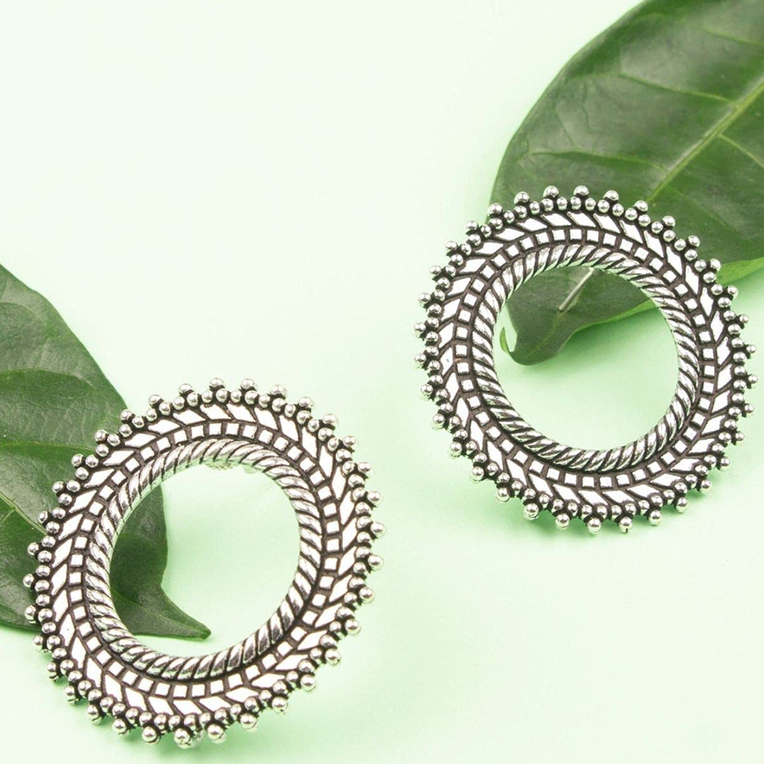 Combo of 2 Chandelier Round and Double Layer Chandbali Earrings