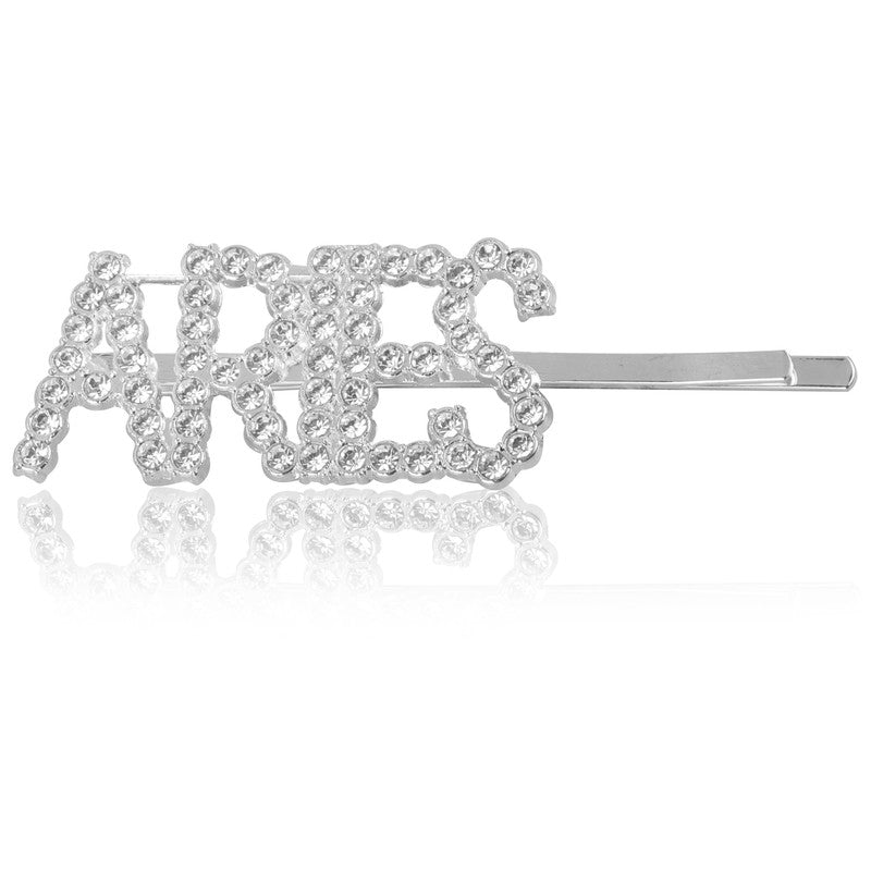 Vembley Attrective Silver Aries Hairclip For Women and Girls