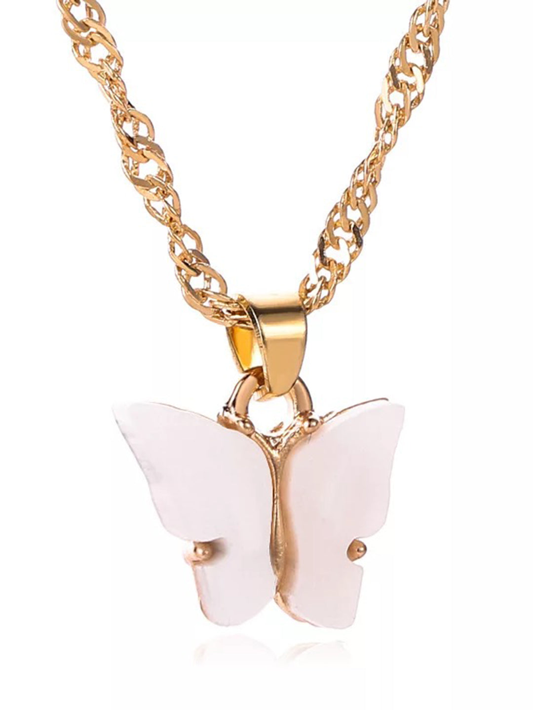 Combo Of Mariposa Necklace with Crystal Butterfly Ring