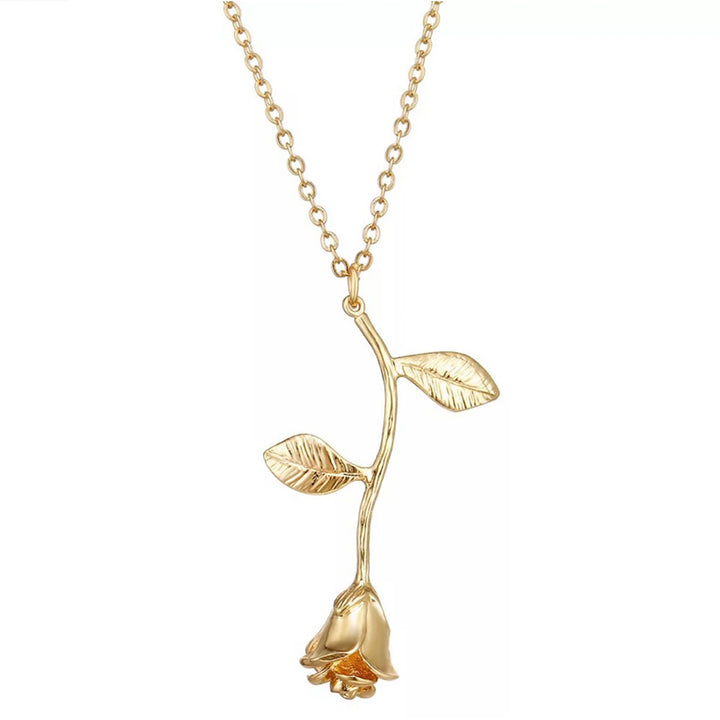 Gold Plated Rose Pendant