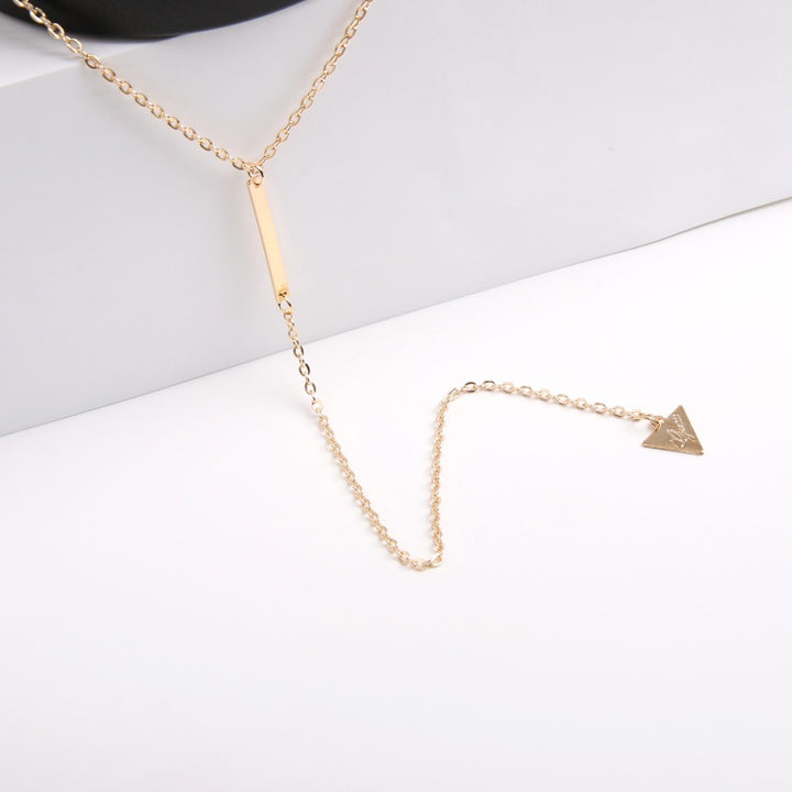 Gold Plated Triangle Y Shaped Pendant