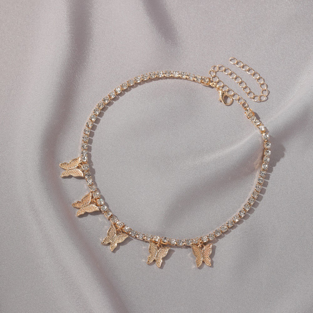 Combo of 2 Golden Silver Butterfly Necklace