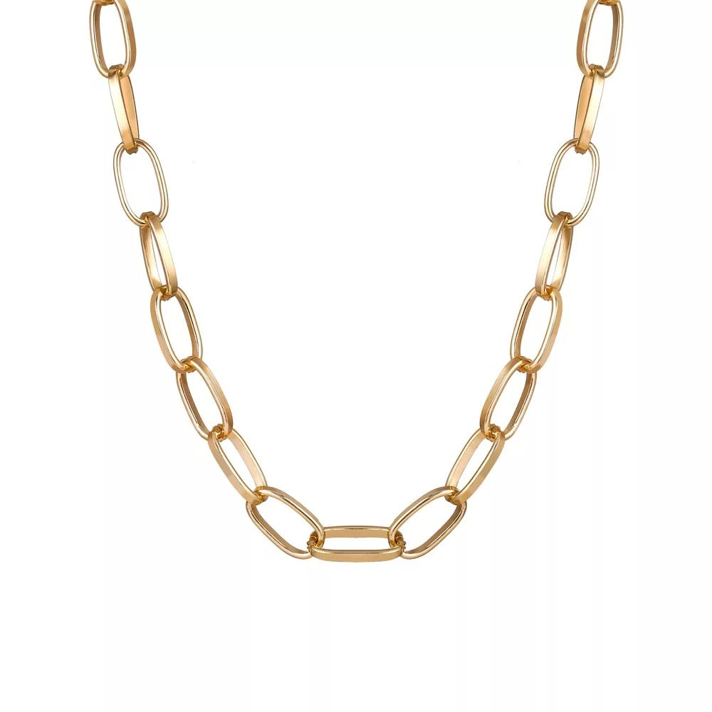 Gold Plated Chainlink Chunky Necklace