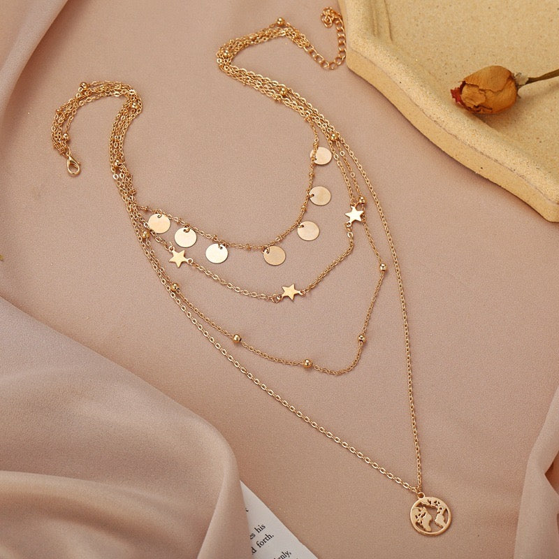 Layered store necklace online