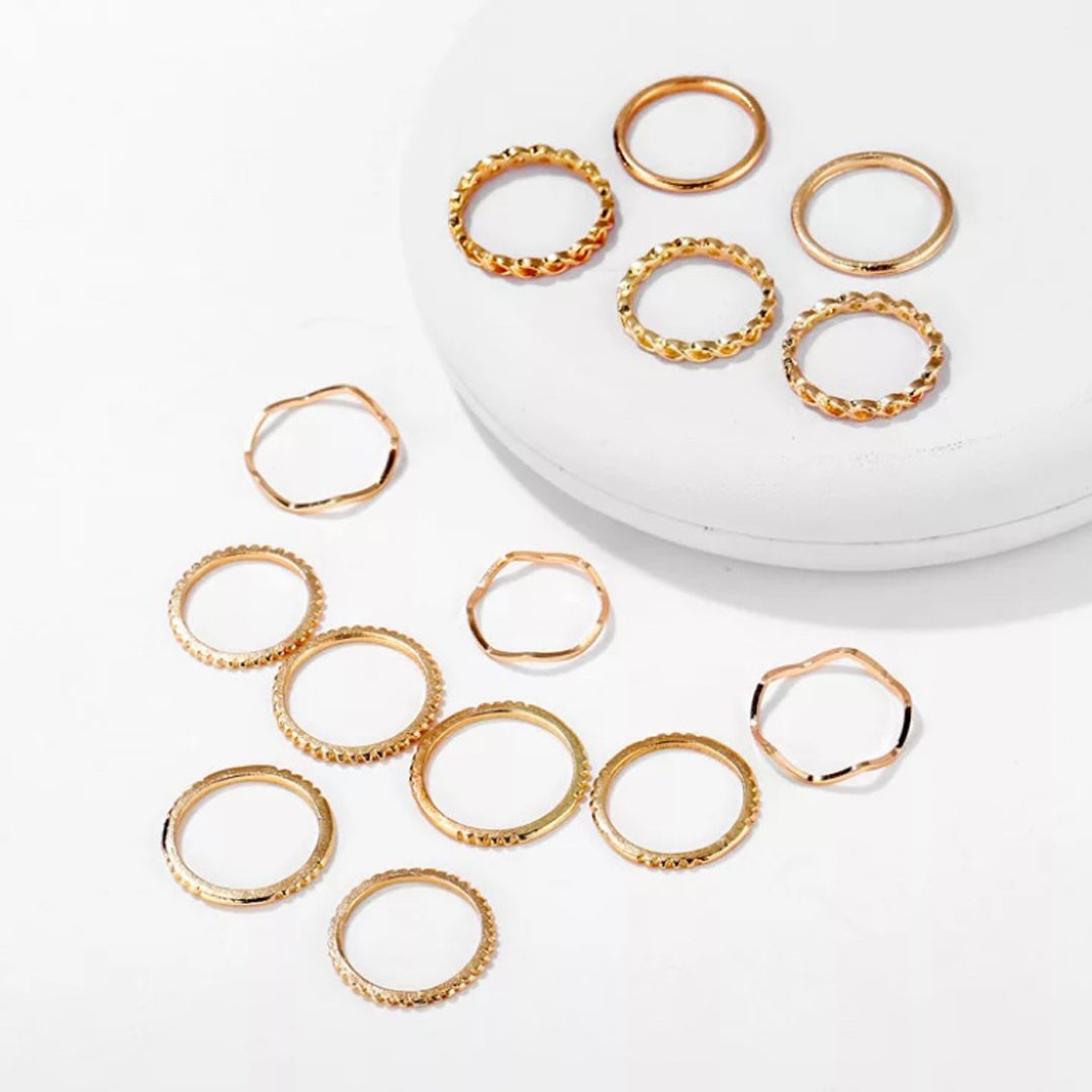 Stacked rings set