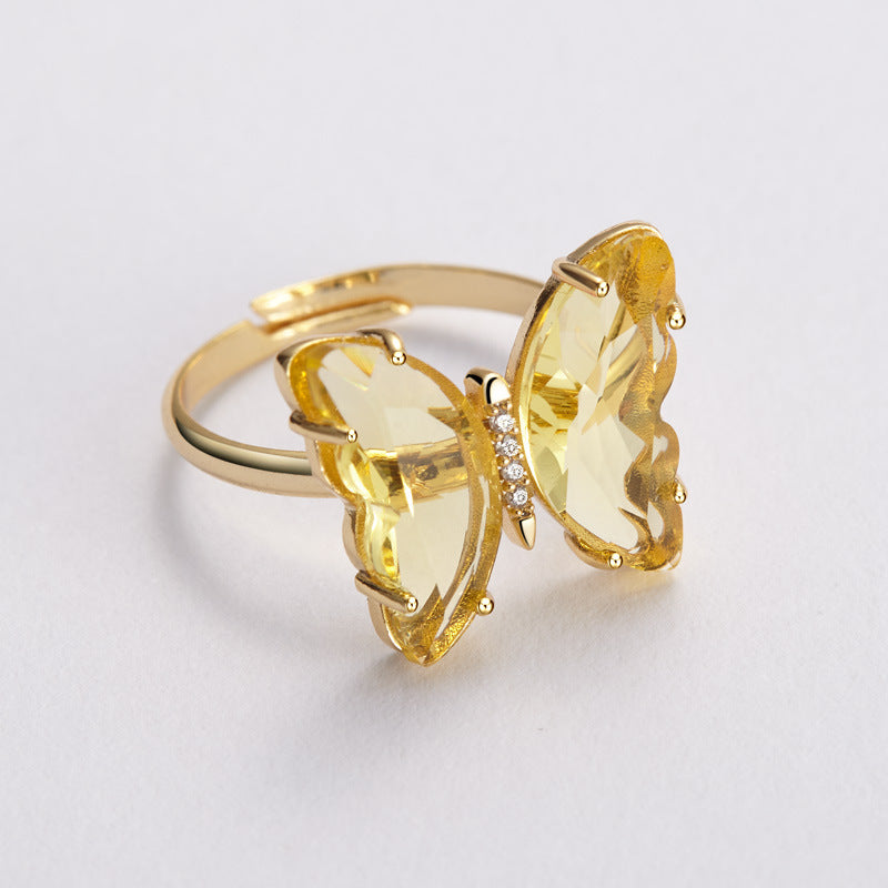 Golden Butterfly Moments Ring – GIVA Jewellery
