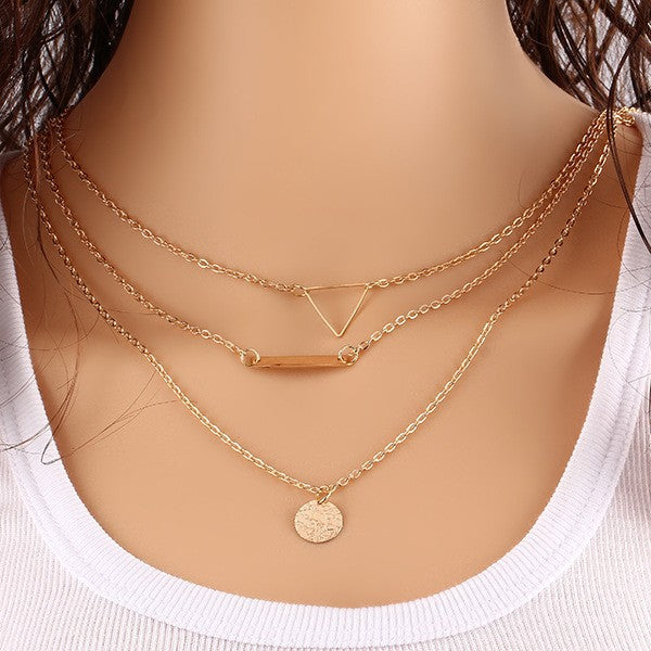 Combo of 2 Gorgeous Gold Plated Multi Layered Pendant Necklace