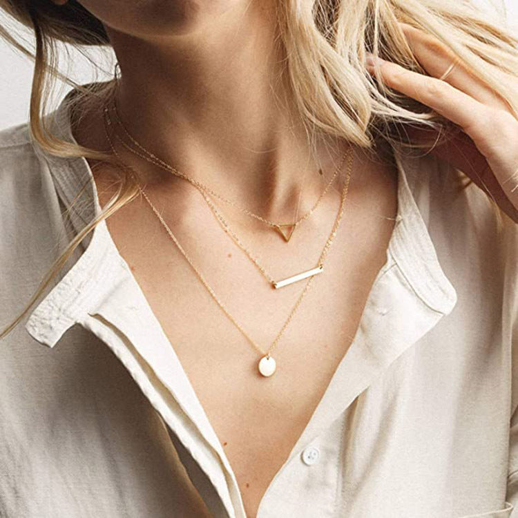Combo of 2 Beautiful Gold Plated Layering Pendant Necklace For Women and Girls