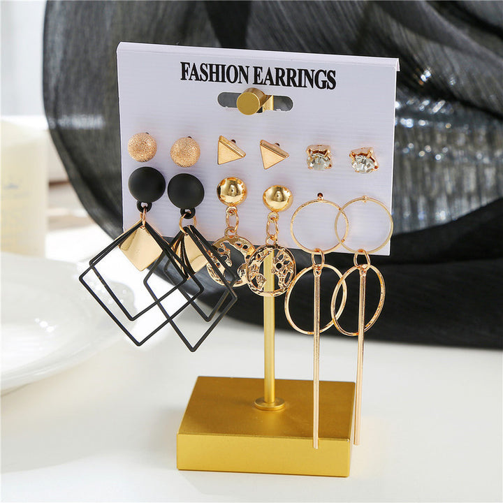 Vembley Gorgeous Combo of 18 pair Stud and Hoop Earrings for Women and Girls