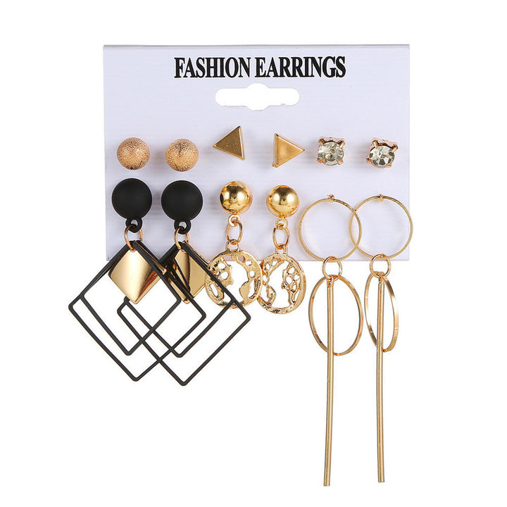 Vembley Gorgeous Combo of 18 pair Stud and Hoop Earrings for Women and Girls