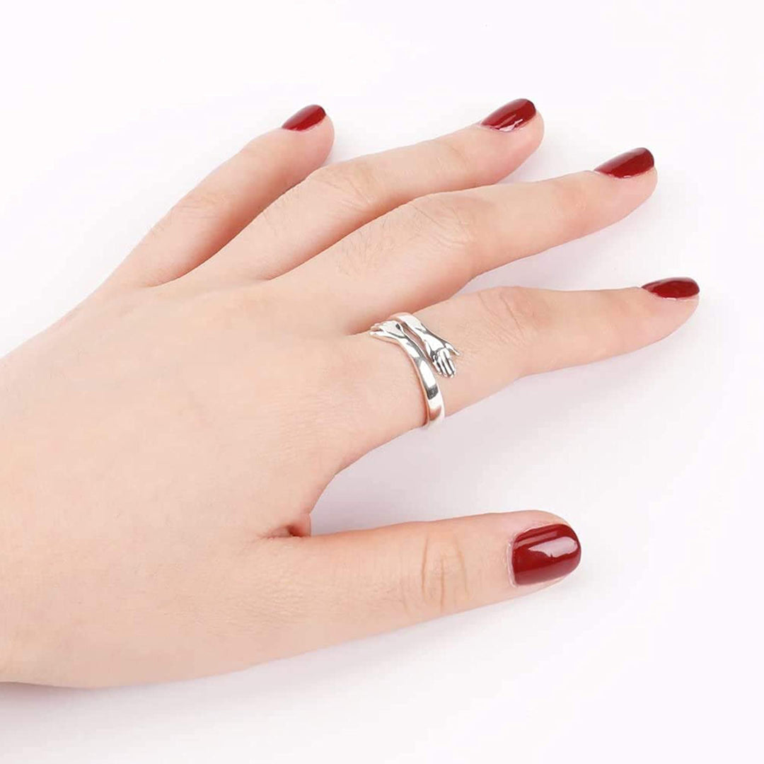 Hug Rings Bentoit Silver Adjustable Hug Ring – Vembley