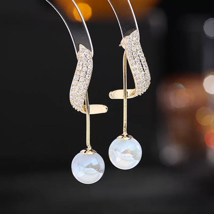 Beautiful Pearl Wing Stud Korean Earrings 2 Pcs/Set