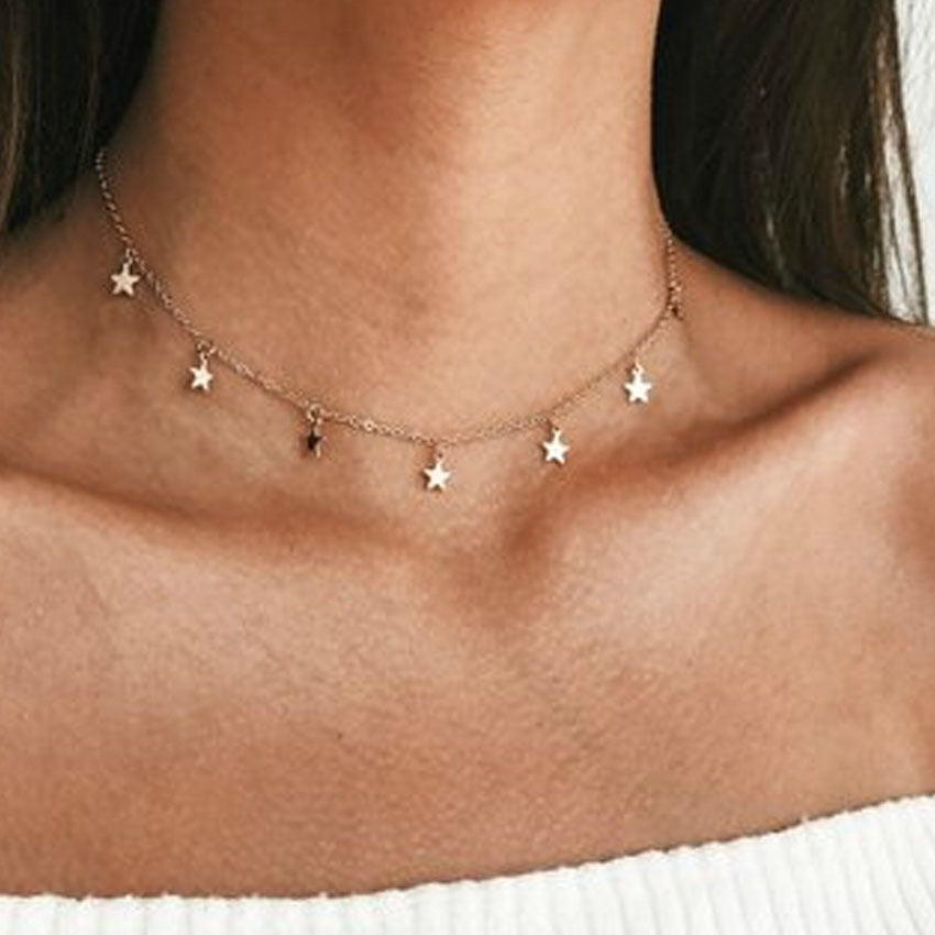 Gold Plated Stars Necklace