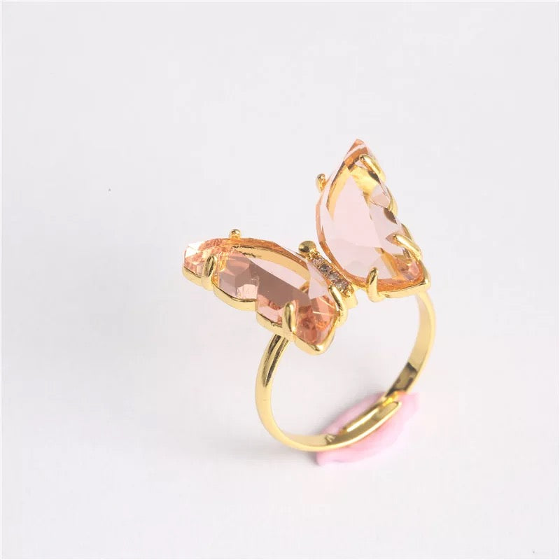 1/3 CT. T.W. Diamond Butterfly Ring in 10K Rose Gold | Zales