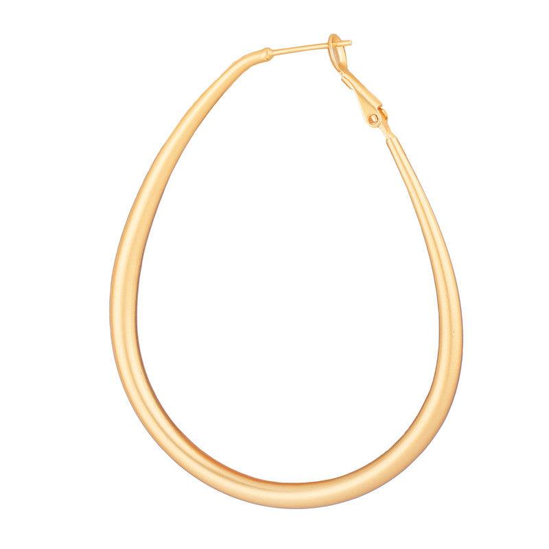 Plain Flat Hoop Earrings - Gold | Konga Online Shopping