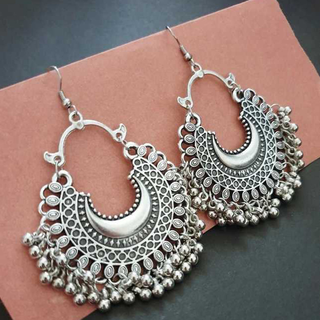 Combo of 4 Oxidized Layered Hanging Jhumki