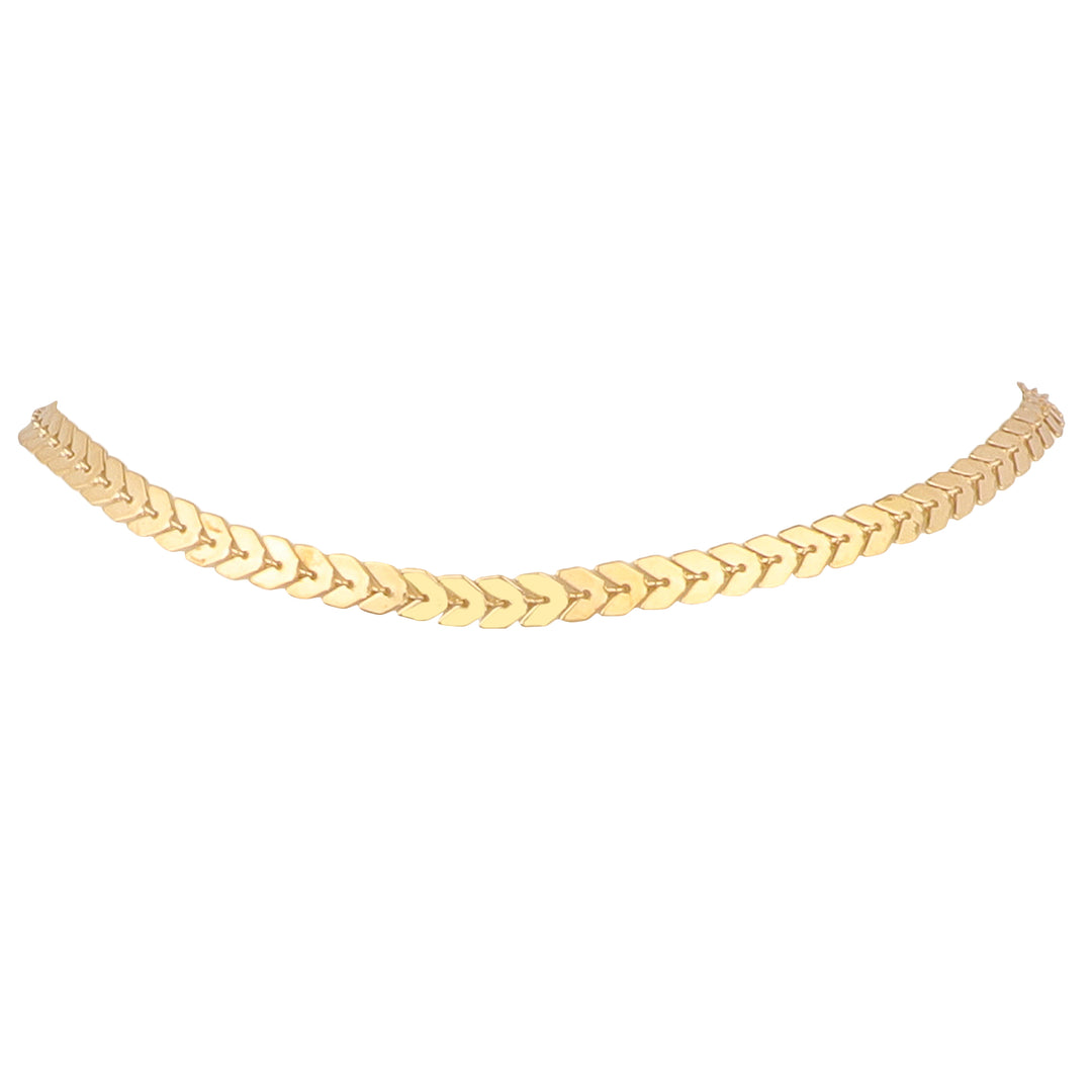 Gold Plated Leaves Choker Necklace