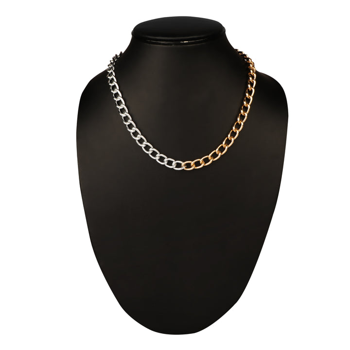 Gold and Silver Chain Link Chunky Necklace