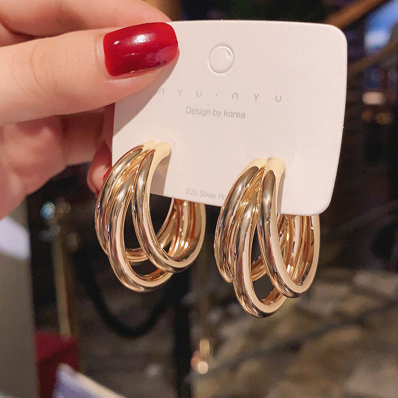 golden hoop earrings