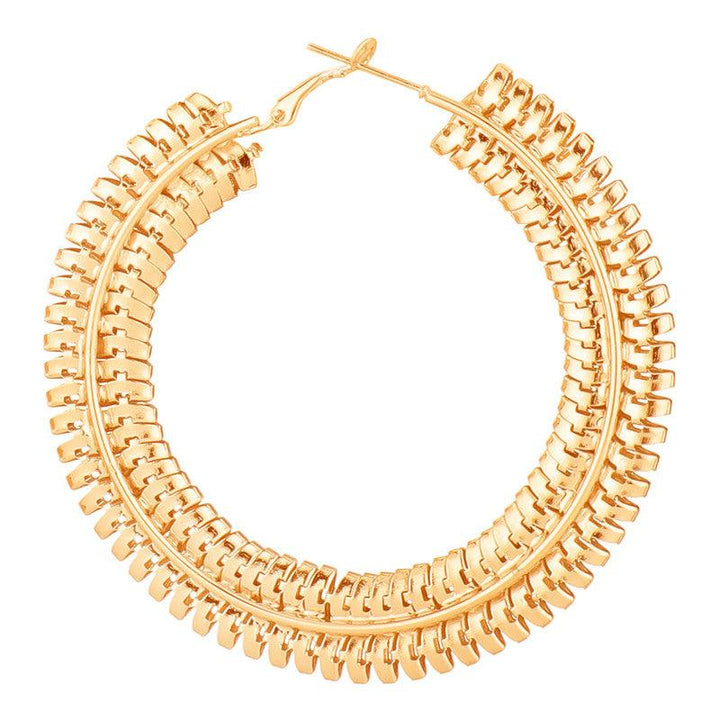 Trendy Gold Plated Coiled Hoop Earrings For Women and Girls - Vembley