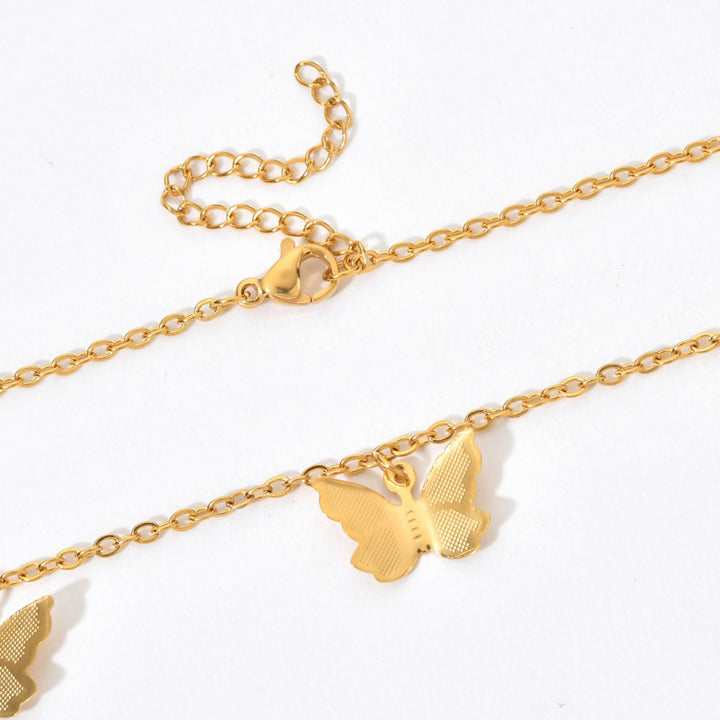 Gold Plated Butterfly Star Pendant