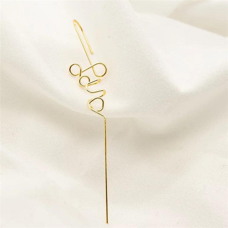 Vembley Attractive Gold Plated Love Earcuff for Women and Girls - Vembley