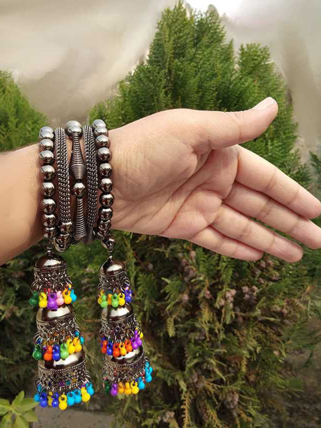 Beads bangles | Bead bangles, Light weight jewelry, Embroidered friendship  bracelet