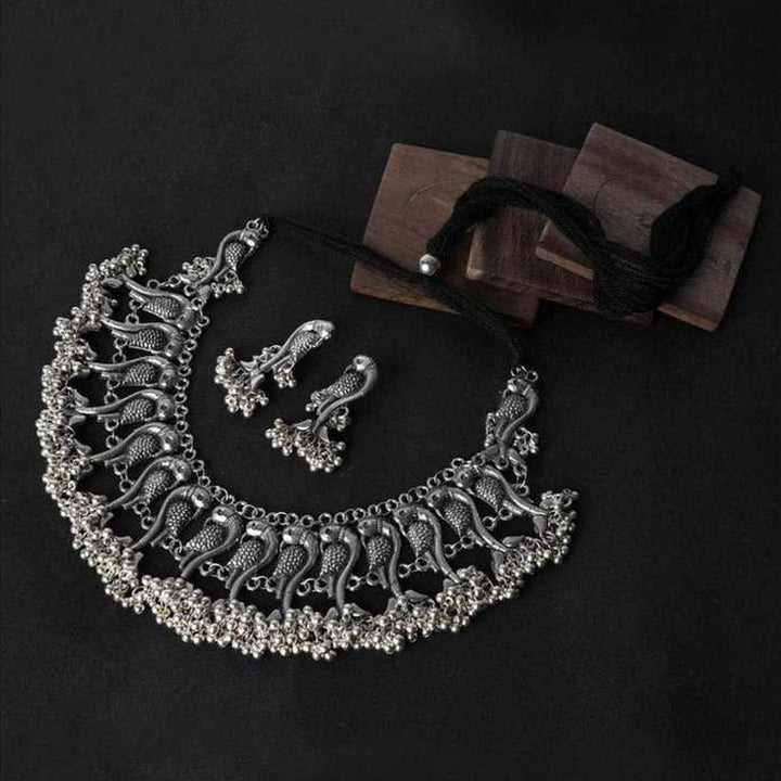 Combo of 2 Oxidised Silver Jewelry Set