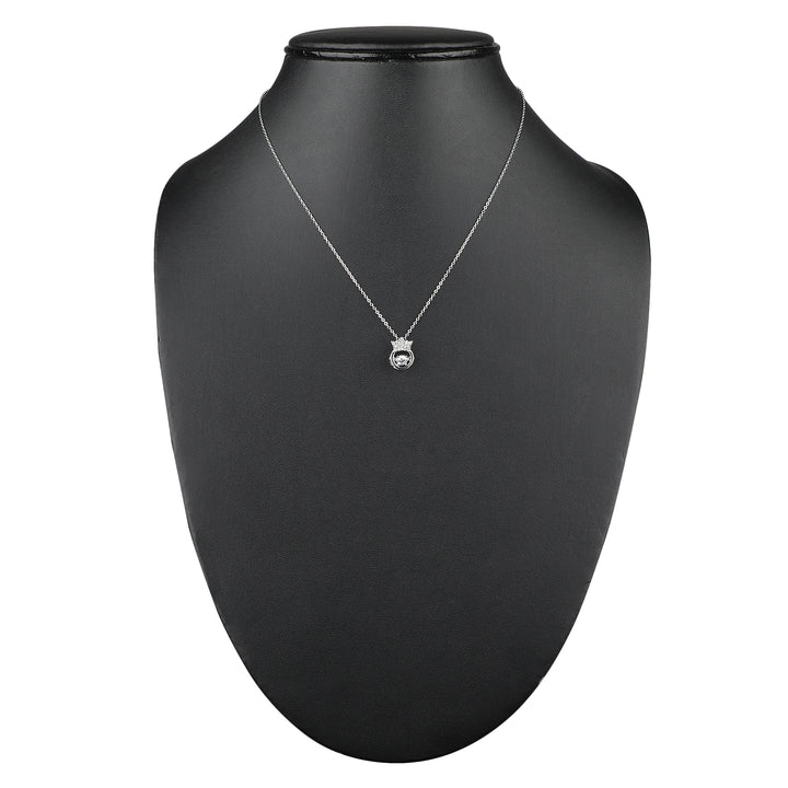 Vembley Gorgeous Platinum Plated Queen Lit Pendant Necklace for Women and Girls - Vembley