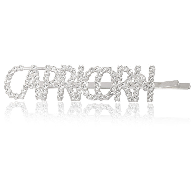 Vembley Combo Of 2 Charming Capricorn Golden and Silver Hairclip For Women and Girls
