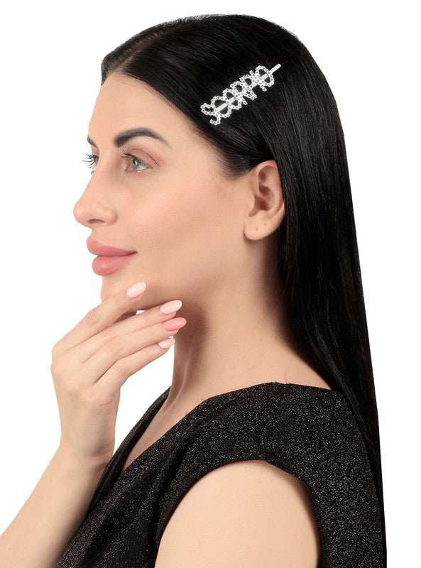Vembley Beautiful Silver Scorpio Hairclip For Women and Girls