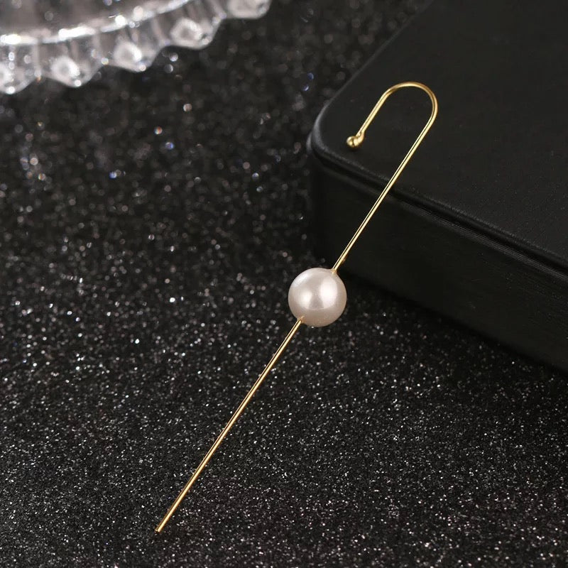 Vembley Glamorous Gold Plated Pearl Earcuff for Women and Girls - Vembley