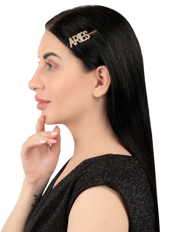 Vembley Attrective Golden Aries Hairclip For Women and Girls