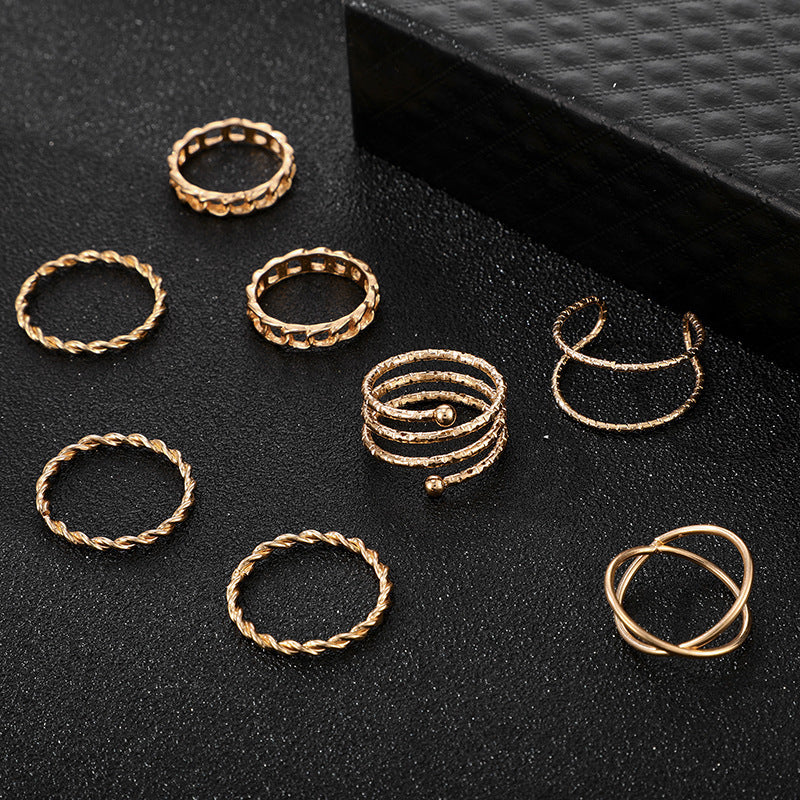 Lot 676 - Eight gold rings to include five 22ct gold