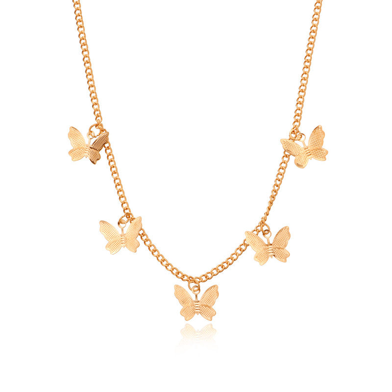 Combo of 2 Gold Plated Coin Butterfly Necklace