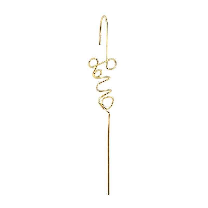 Vembley Attractive Gold Plated Love Earcuff for Women and Girls - Vembley