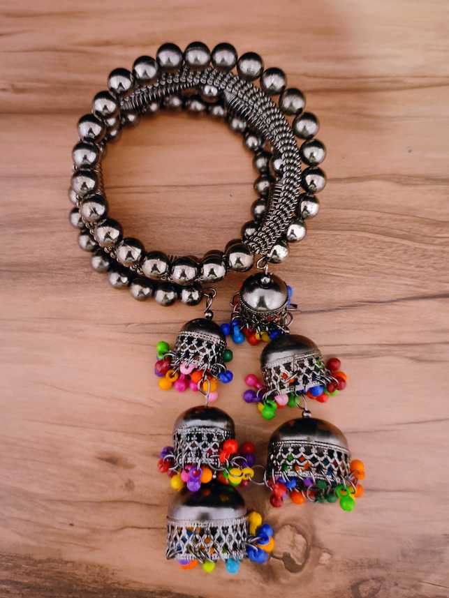 Combo of 2 Bangle Bracelet with Beads Hanging Jhumki