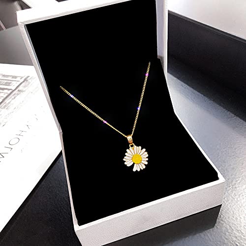 Gold Plated White Flower Pendant