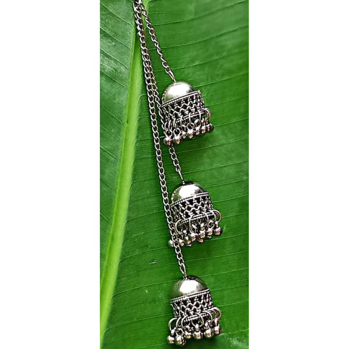 Combo of 2 Pearl stud and layered Ghungroo Earrings