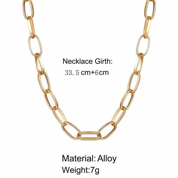 Gold Plated Chainlink Chunky Necklace
