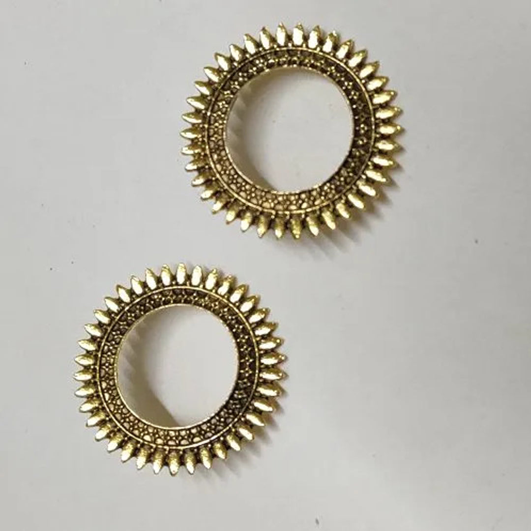 Pack of 2 Oxidized Golden Multicolor Beads and Stud Earrings