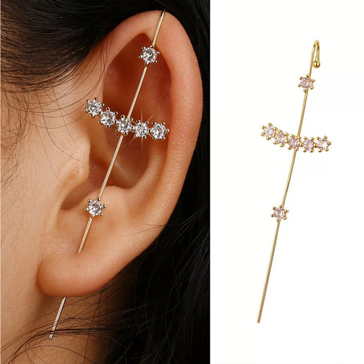 Pack Of 5 Cross Butterfly And Thunderbolt Ear Cuff