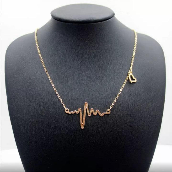 Combo Of 2 Gold Plated Heartbeat and Star Pendant