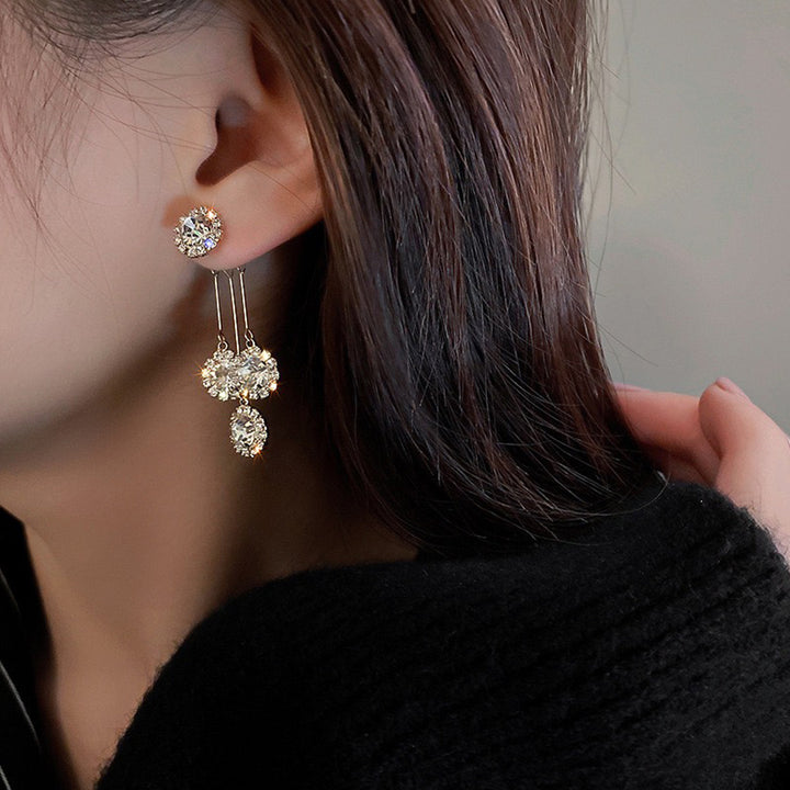 Diamond Fairy Flower Stud Korean Earrings 2 Pcs/Set
