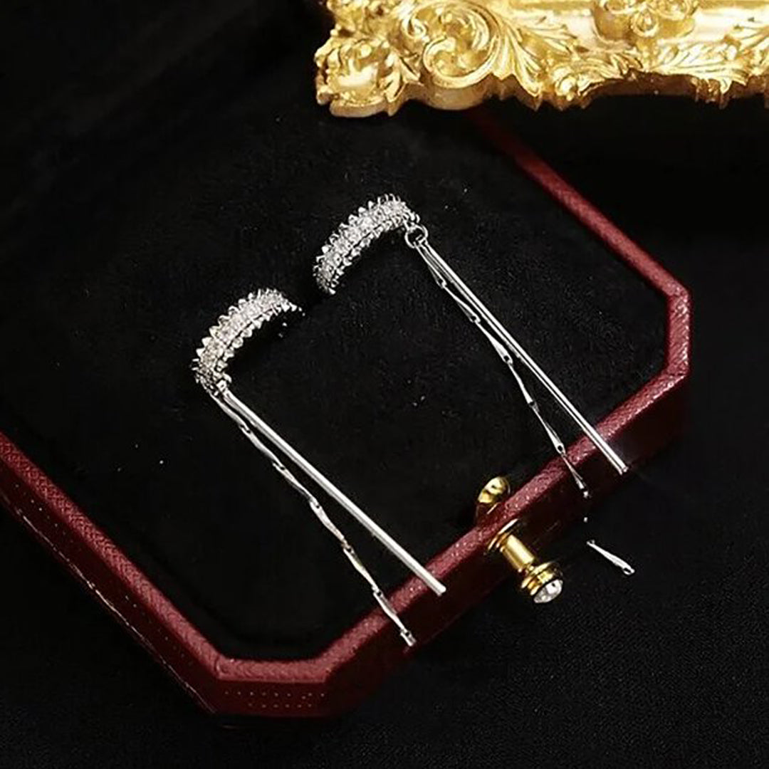 Korean C-Shaped Tassel Ear Clips 2 Pcs/Set