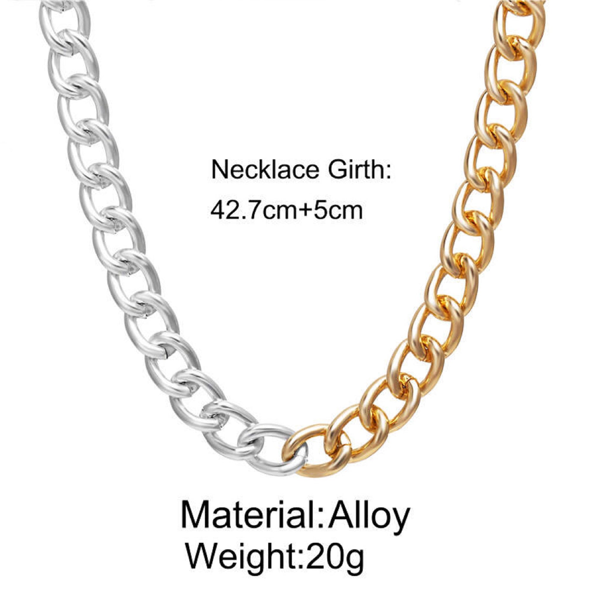 8mm Square-Edged Chunky Silver Curb Chain Necklace - Brighton Silver