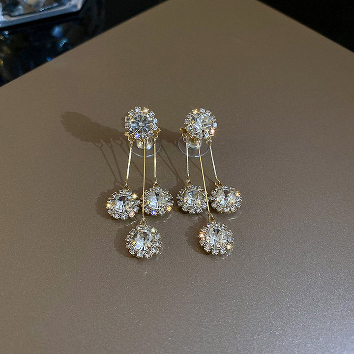 Diamond Fairy Flower Stud Korean Earrings 2 Pcs/Set