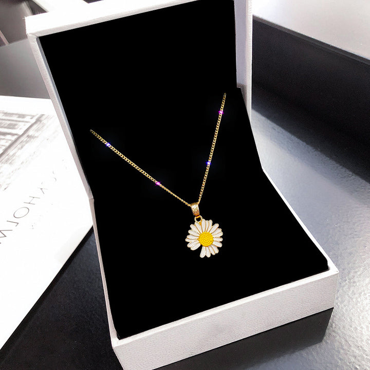  Stunning Gold Plated Yellow Flower Pendant Necklace for Women and Girls
